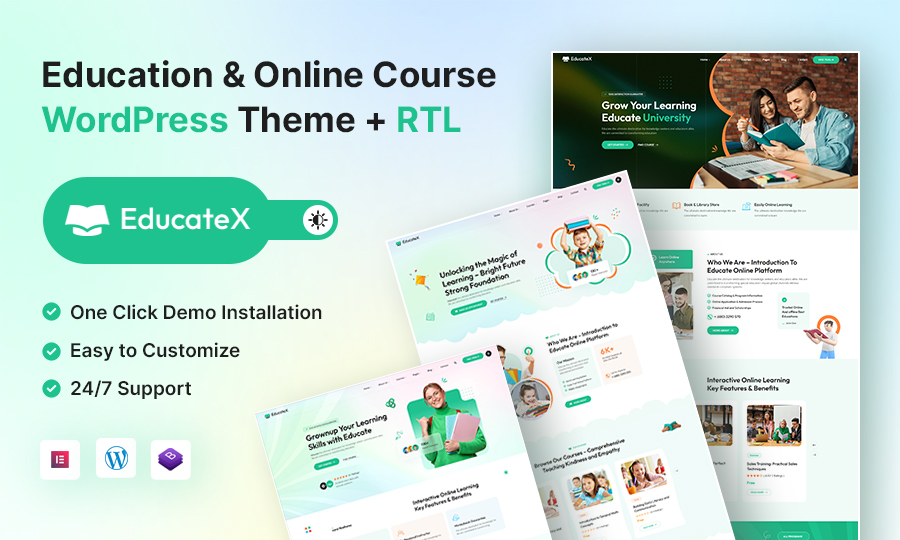 EducateX – Education & Online Course WordPress Theme